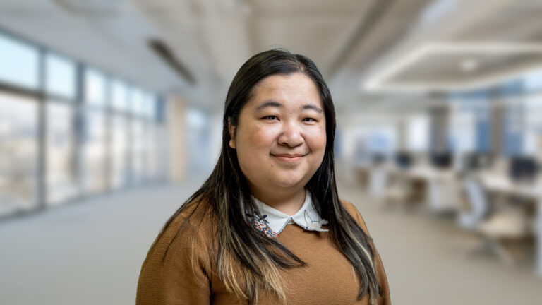 Photo of Lauren, a Senior Analyst within the Quality Assurance and Testing (QAT) profession at the Home Office.  