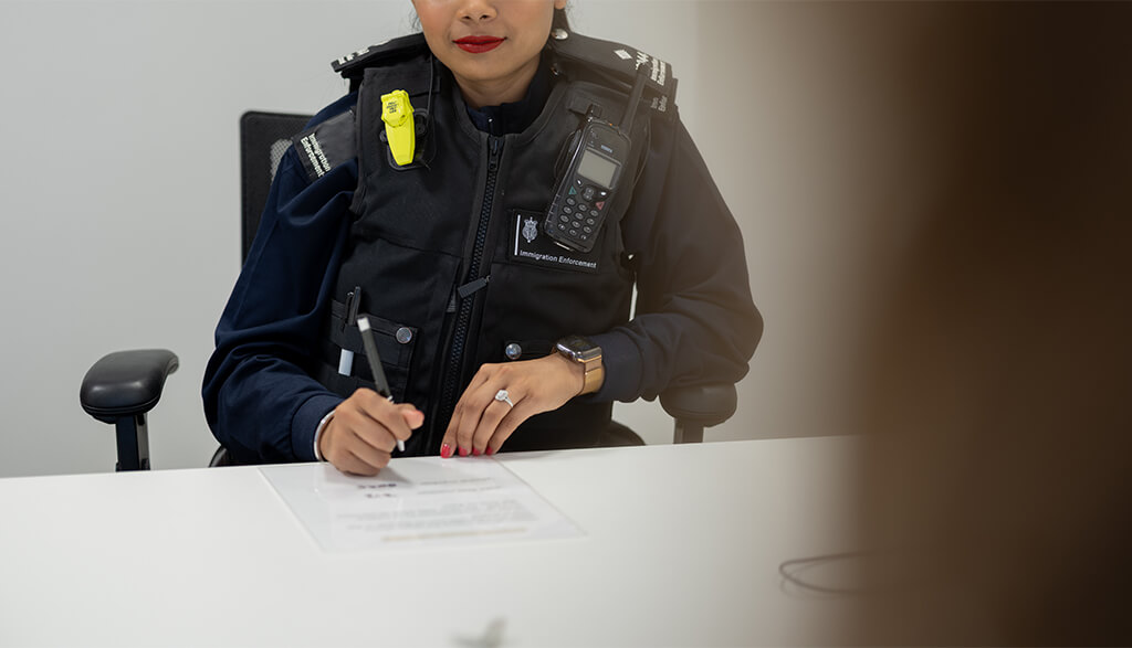 one Immigration Enforcement Officer