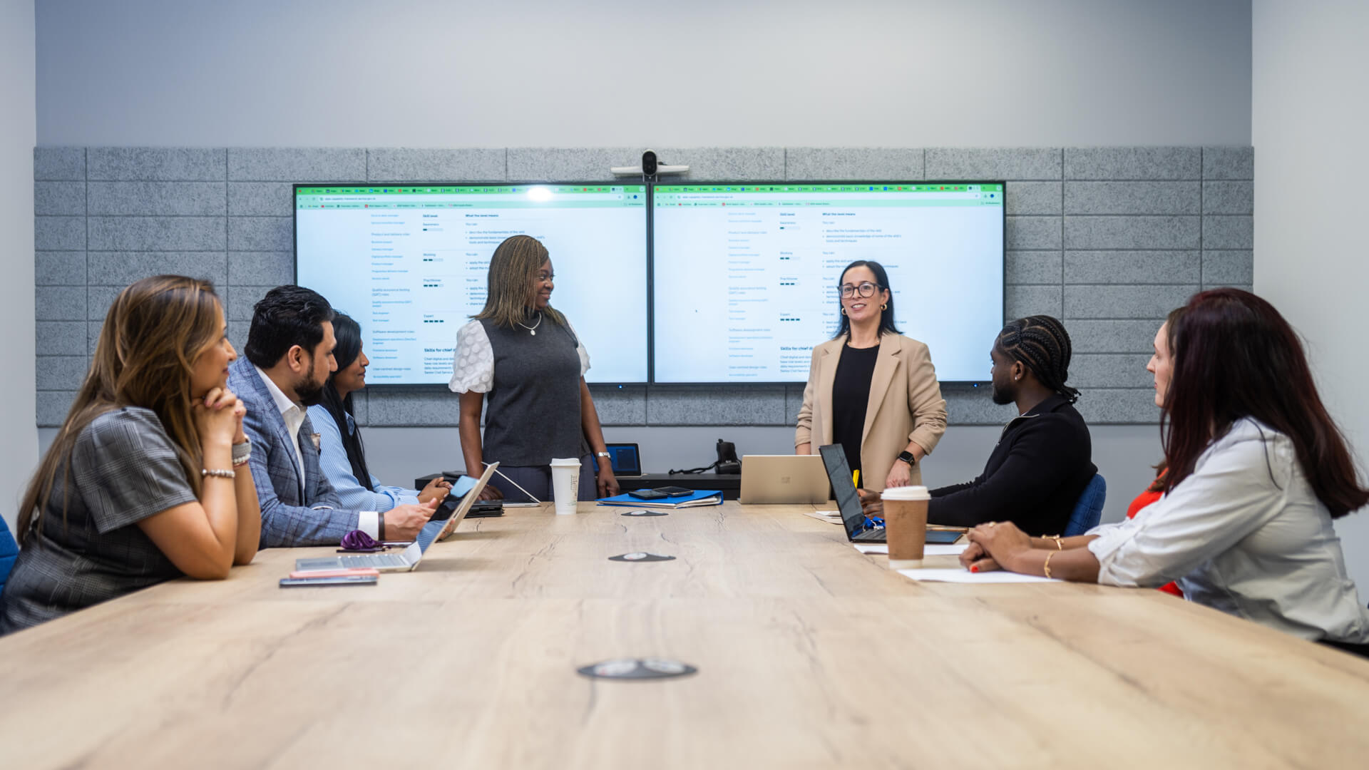 8 people in a meeting room
